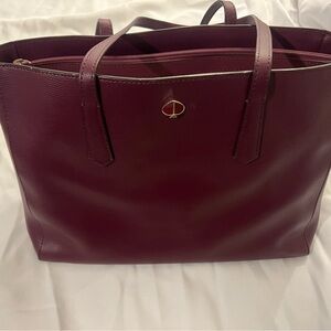 Kate spade leather work bag purple